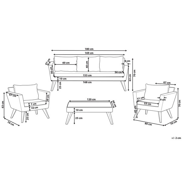 House of Hampton Morelia 5-Sitzer Rattan Sofaset | Wayfair.de